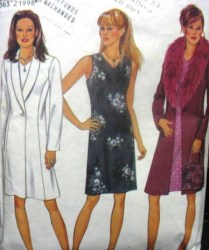 6788 New Look MAGNIFICENT COAT, DETACH FUR COLLAR, SHIFT DRESS PATTERN 8-18